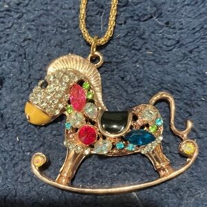 Colorful Horse Pendant Necklace